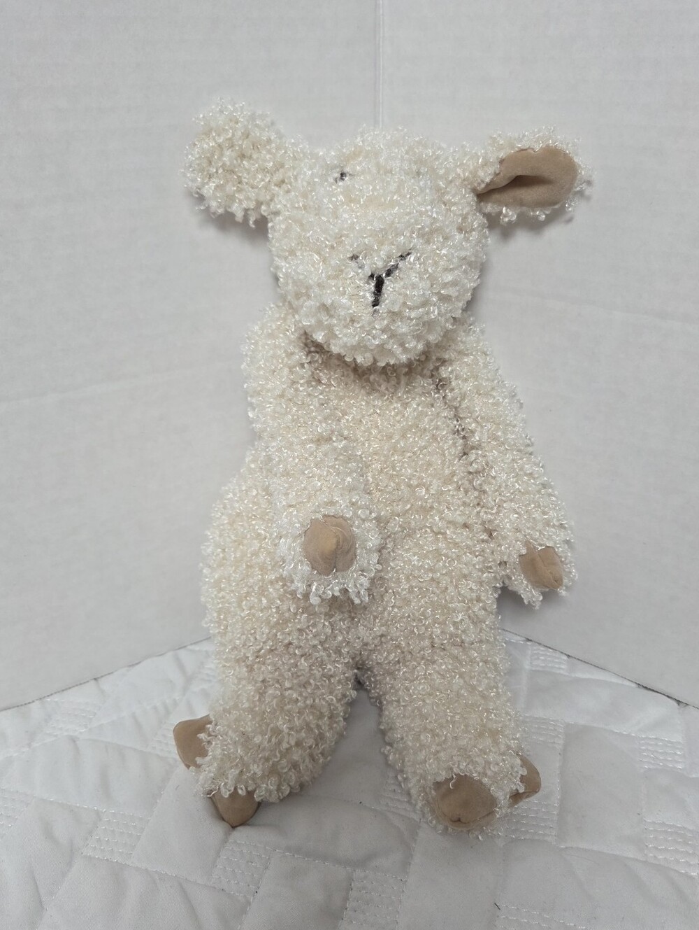 Jellycat Bunglie Sheep Lamb Cream Plush Vintage Curly Retired Stuffed Animal